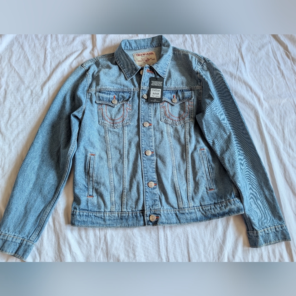 💙 True Religion Jessie SN Trucker Jacket – Size Mens Large 💙